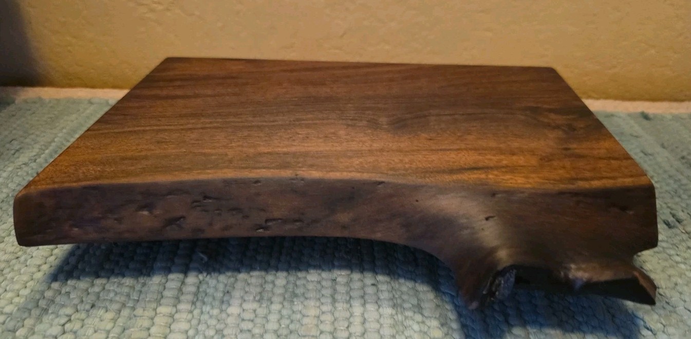 Live Edge Solid Black Walnut table Riser, Handcrafted 11⅜ X 9″ With a 2 Rise