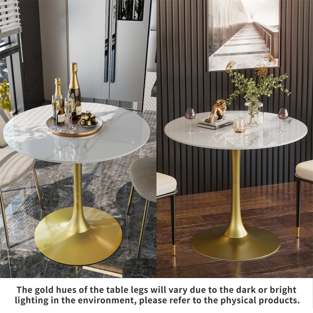 Exquisite Leisure Dining Table Marble Round Bar Table with Unique Pedestal Base