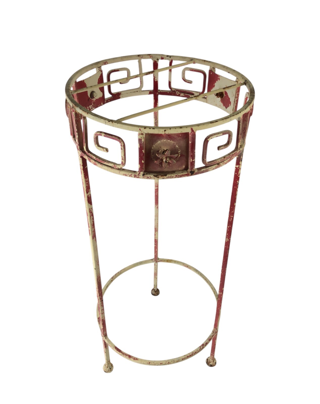 Round Patio Lightweight Metal Side Table Indoor/Outdoor Small 25 x 11 x 11″