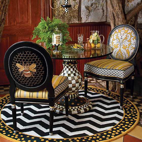 Mackenzie-Childs Check Pedestal Table Base