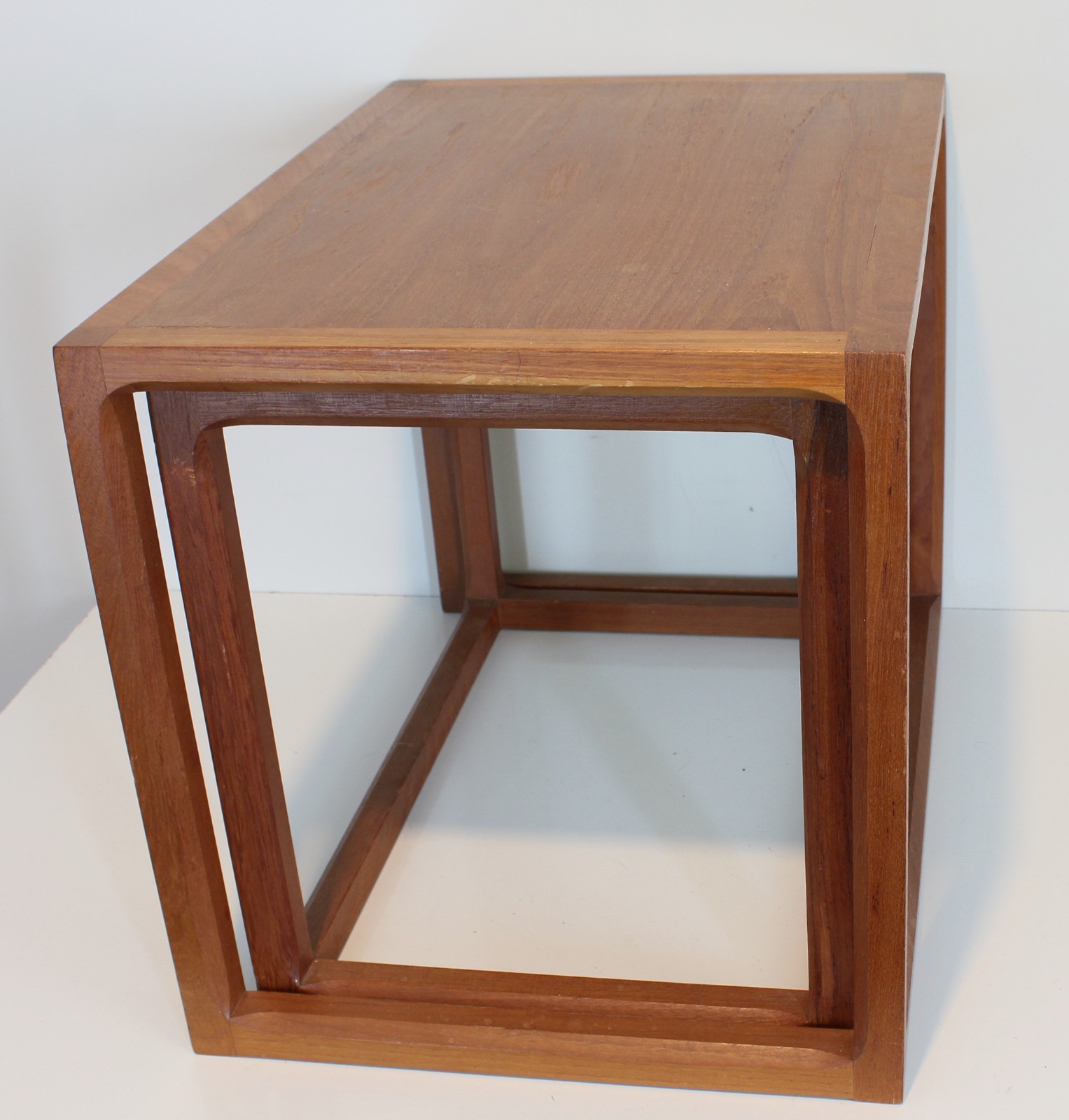Kai Kristiansen Retro Danish Teak 60s Modern Nesting Tables Side (2) Pieces