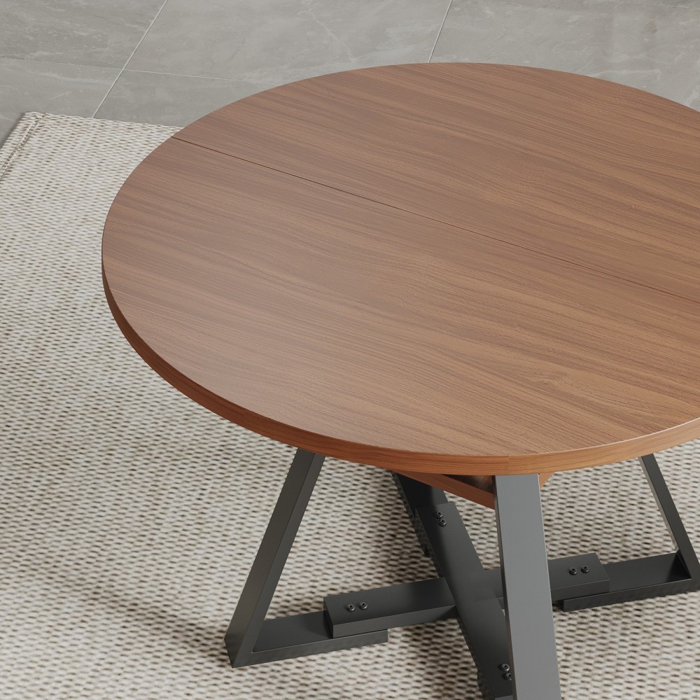 Round Dining Table Modern Kitchen Table Coffee Table for Dining Room/Living Room