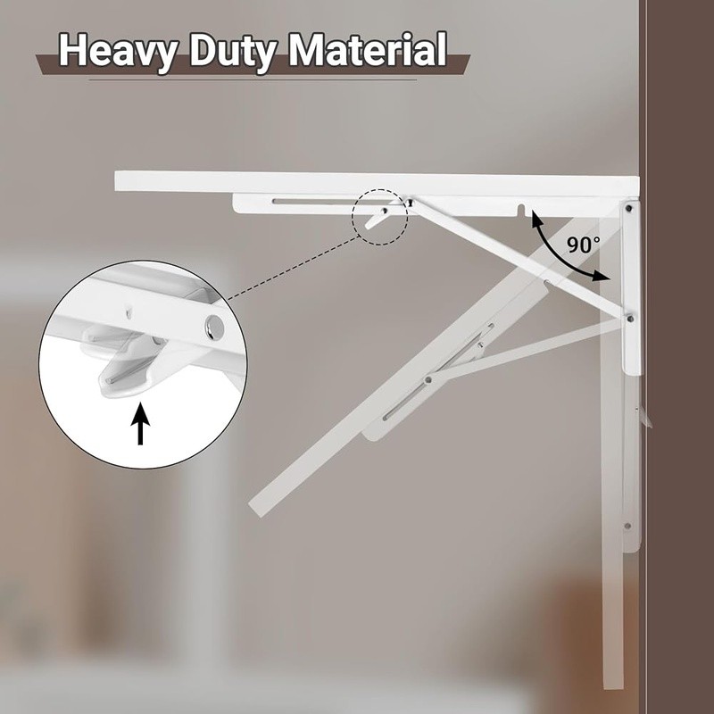 Wall Mounted Folding Table Space Saving Easy Assembly Sturdy Workbench New