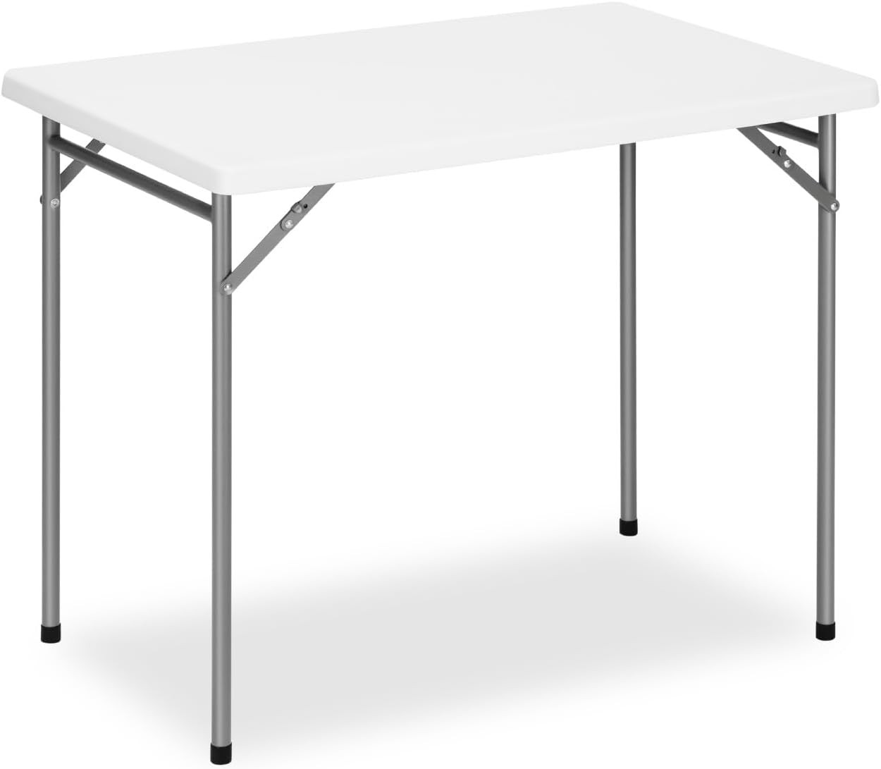 3ft Rectangular Folding Table All-Occasion Foldable Table W/ HDPE Tabletop