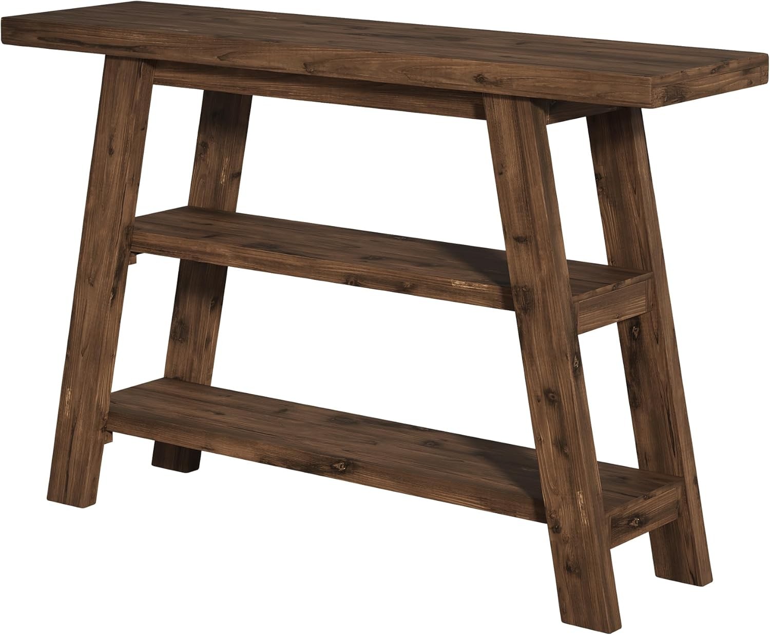 47.24″ Solid Wood Console Table 3-Tier Farmhouse Entryway Table with Storage