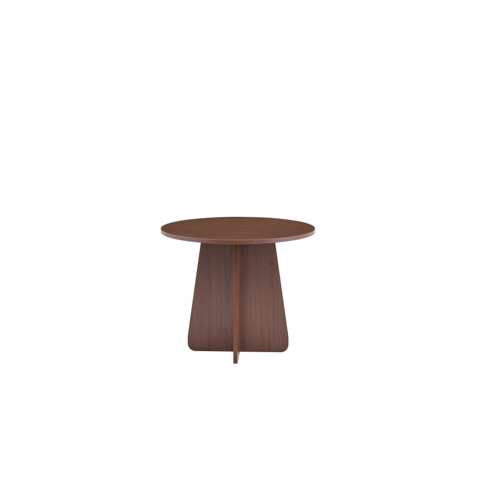 Retro Nesting Coffee Table Set, Round Side Tables with Wood Legs