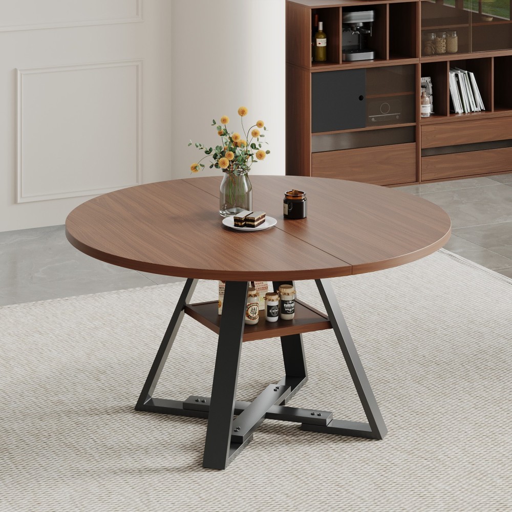 Round Dining Table Modern Kitchen Table Coffee Table for Dining Room/Living Room