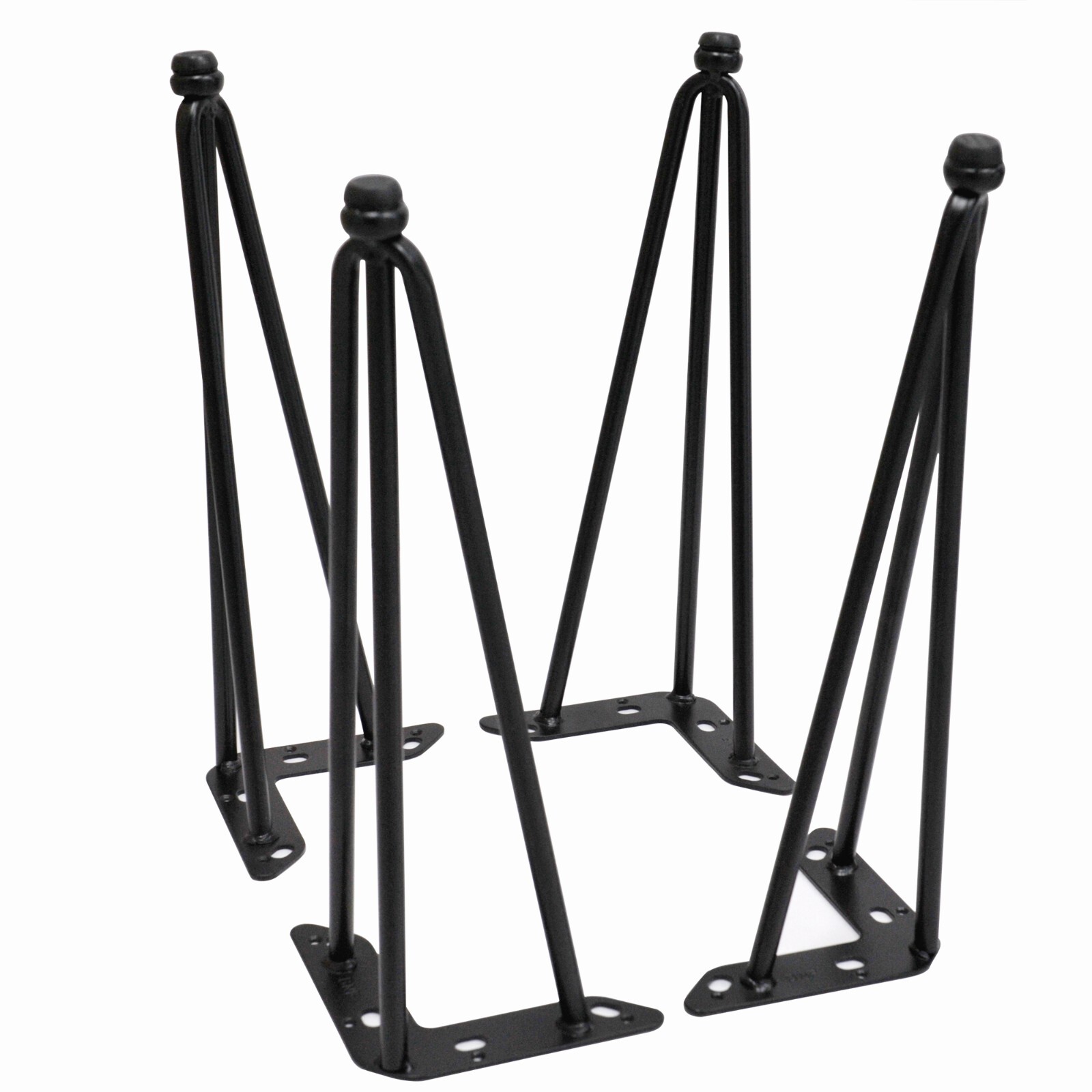 15″ – 30″ Coffee Table Metal Hairpin Legs Wrought Iron Bar Black Set of 4