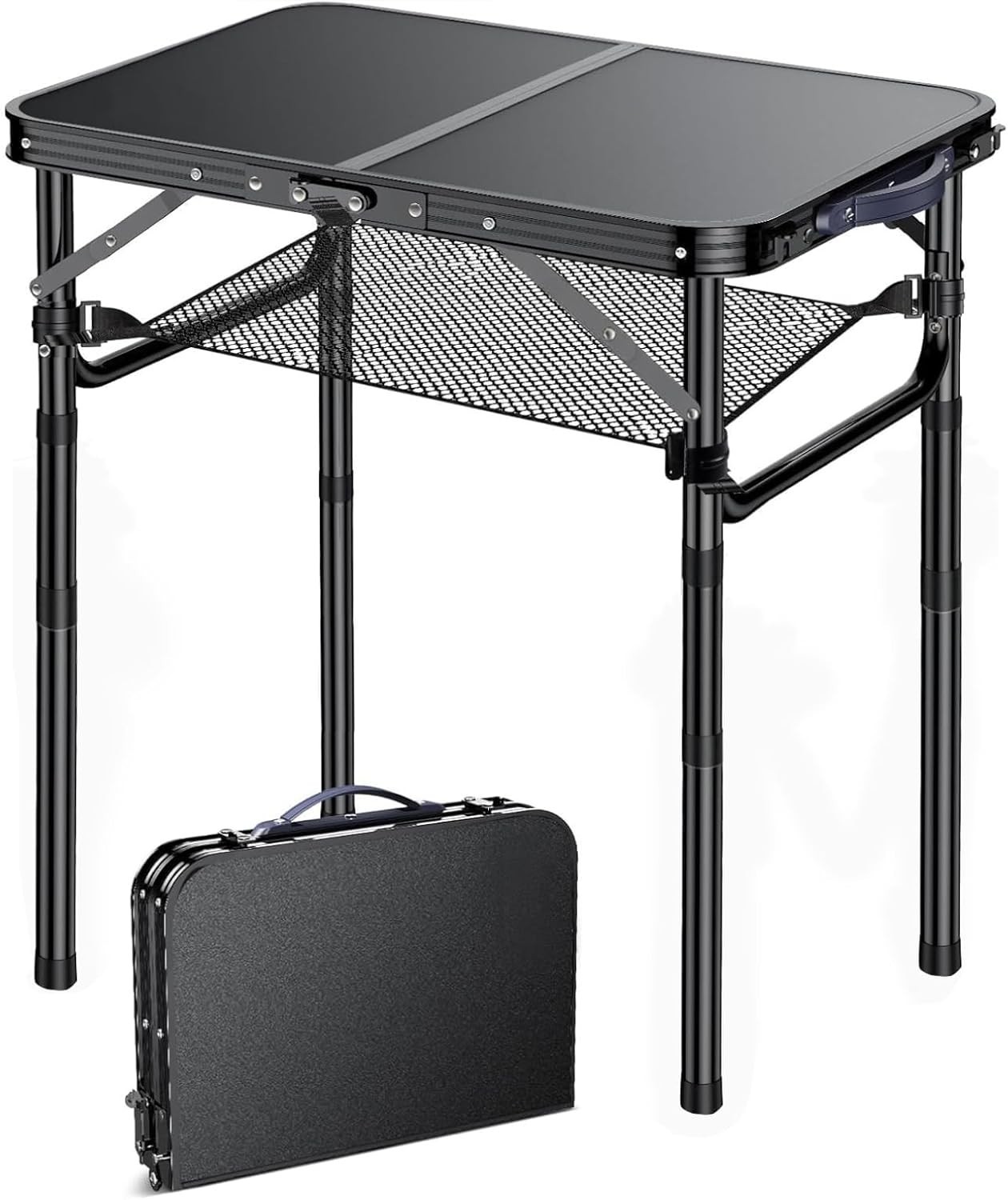 Folding TV Trays Foldable Dinner Tray Table Adjustable Height Food Snack Eating