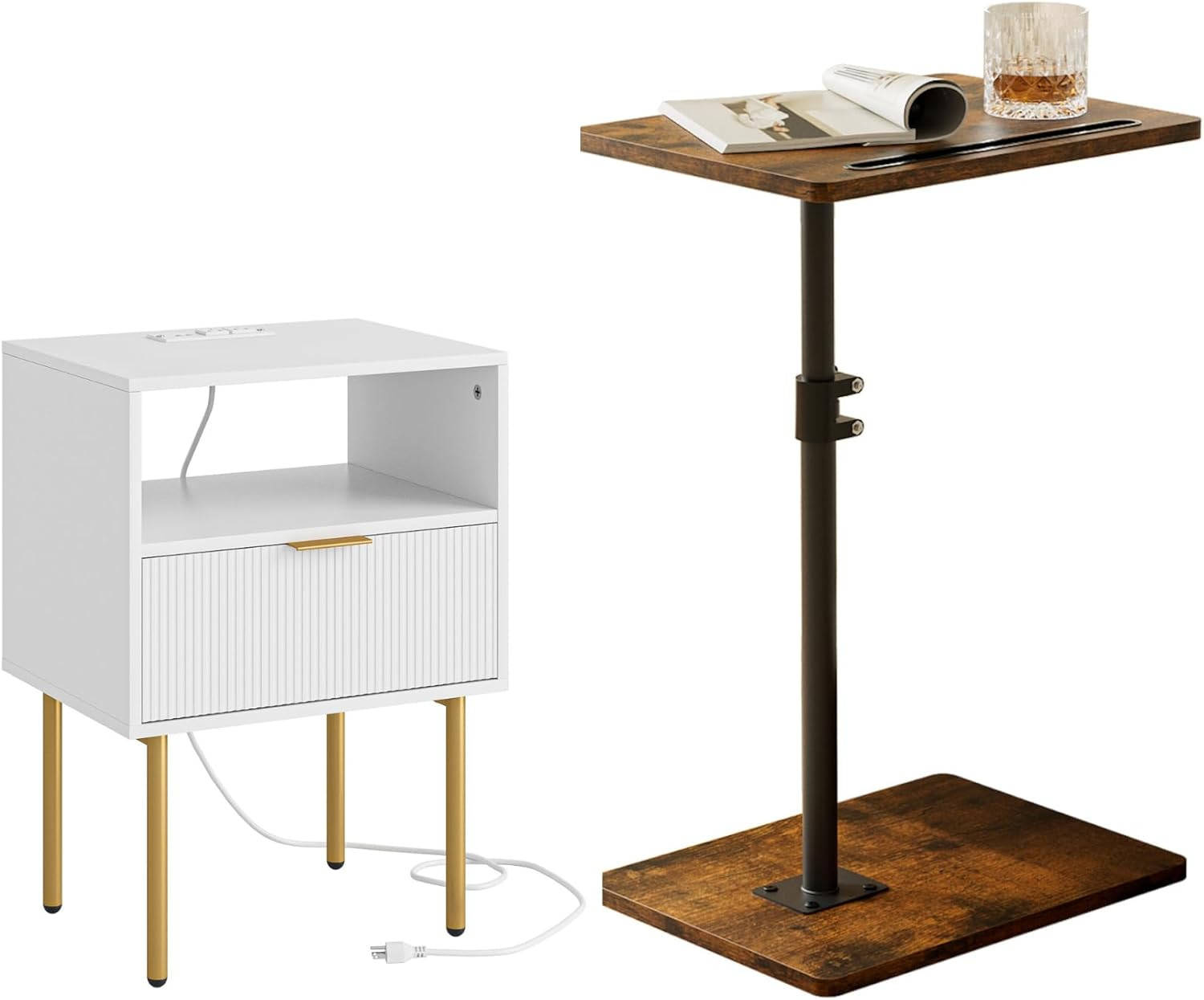 Versatile Adjustable Height Night Stand Tray Table for Any Room