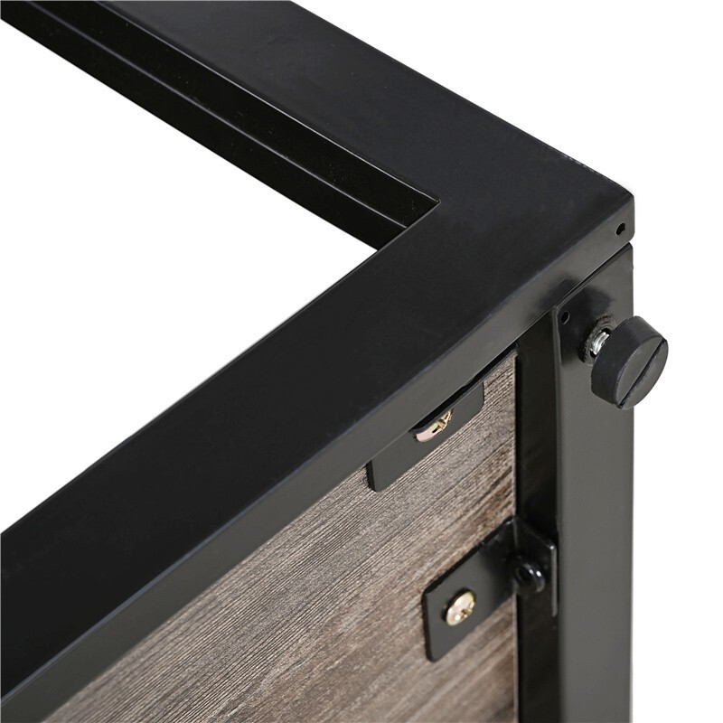 Modern Coffee Table Center Table Rustic Wood Grain MDF w/Storage for Living Room