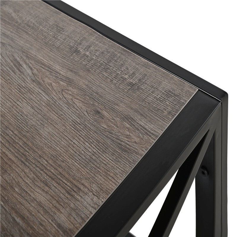 Modern Coffee Table Center Table Rustic Wood Grain MDF w/Storage for Living Room