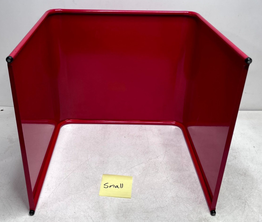 Vintage Amisco Red Nesting Tables Set of 3 Large Metal Made in Canada