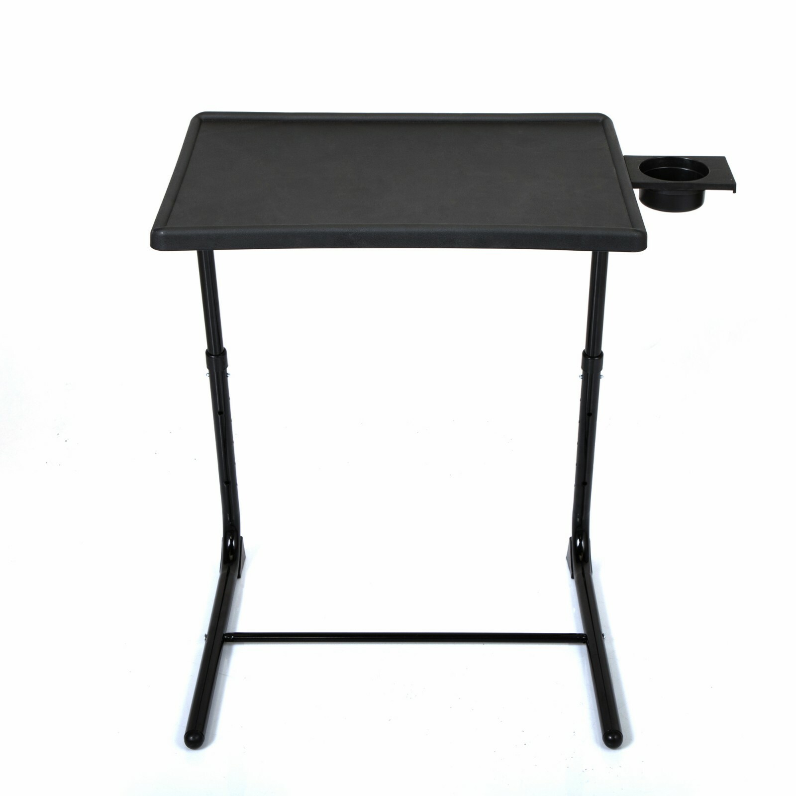 Portable Height Adjustable Laptop Table TV Tray Desk Overbed Stand w/Cup Holder