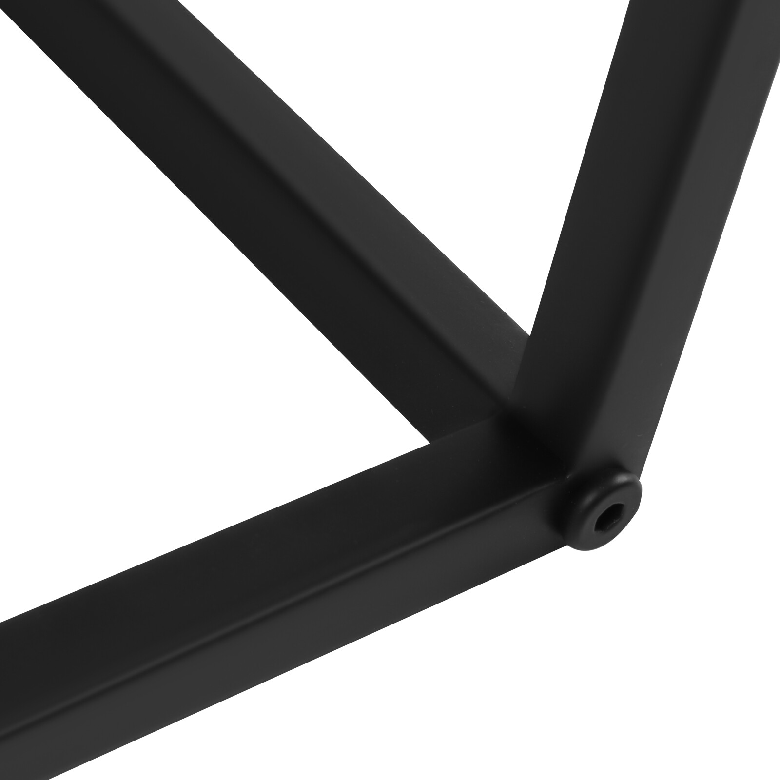 59cm Metal Square Coffee Table End Table/Side Table For Office Home Matt Black