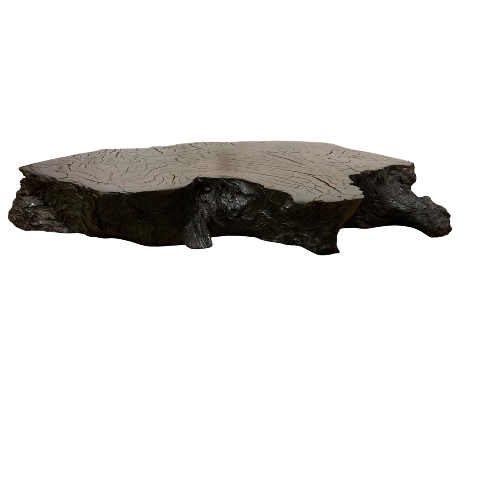 Natural Live Edge Wood Slab Table Top Decor Riser Shelf