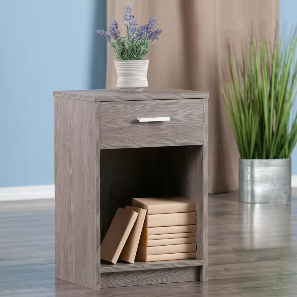 Rennick 15.75 In. W Oyster Gray Rectangle Accent Table