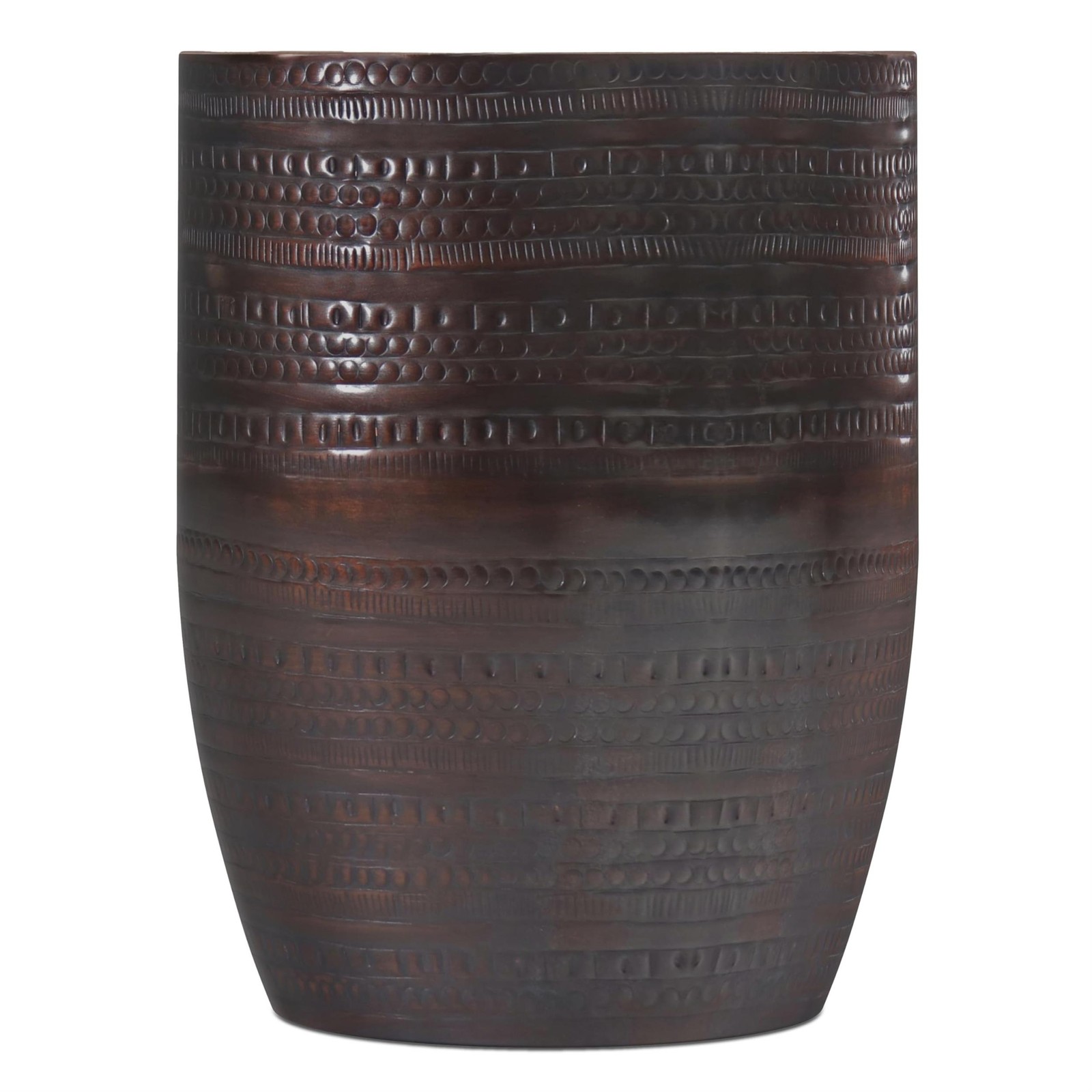 Maklaine 15 ” Metal Large Accent Side Table in Oil Rubbed Bronze