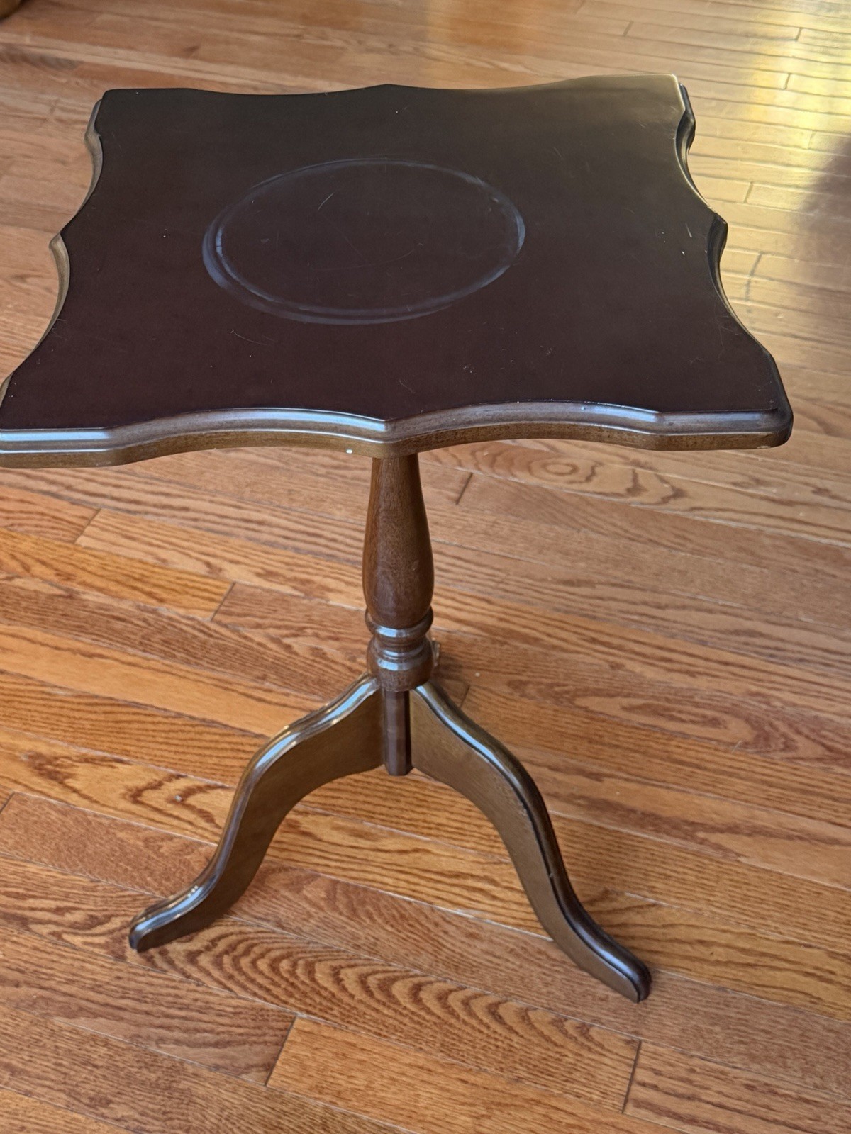 Vtg 1994 Bombay Company Wood Accent Tilt Square Side Table Plant Stand Folding