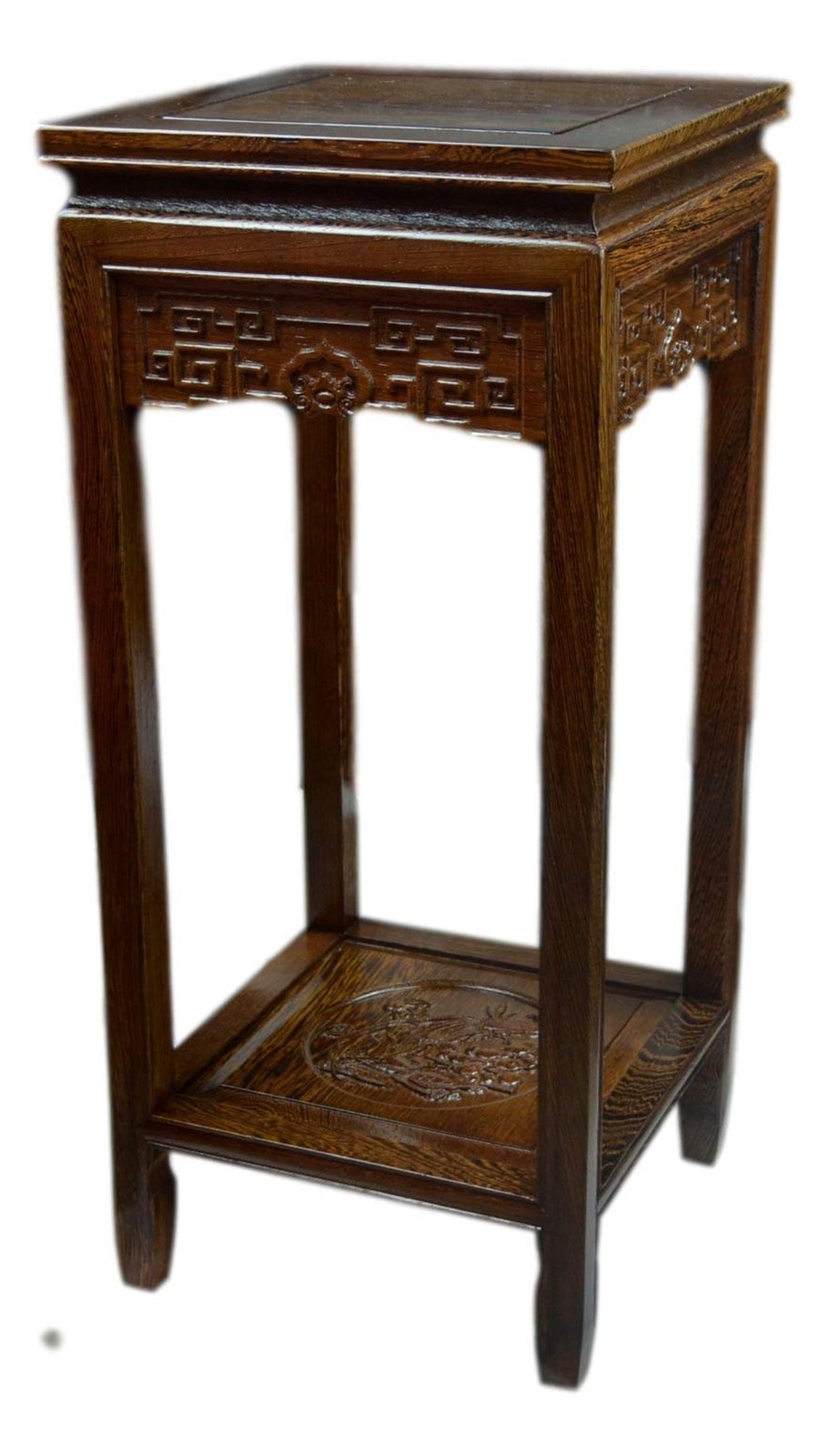 Festcool Rosewood Square Table, Planter Stand Plant Pot Display Stand Lamp Ta…