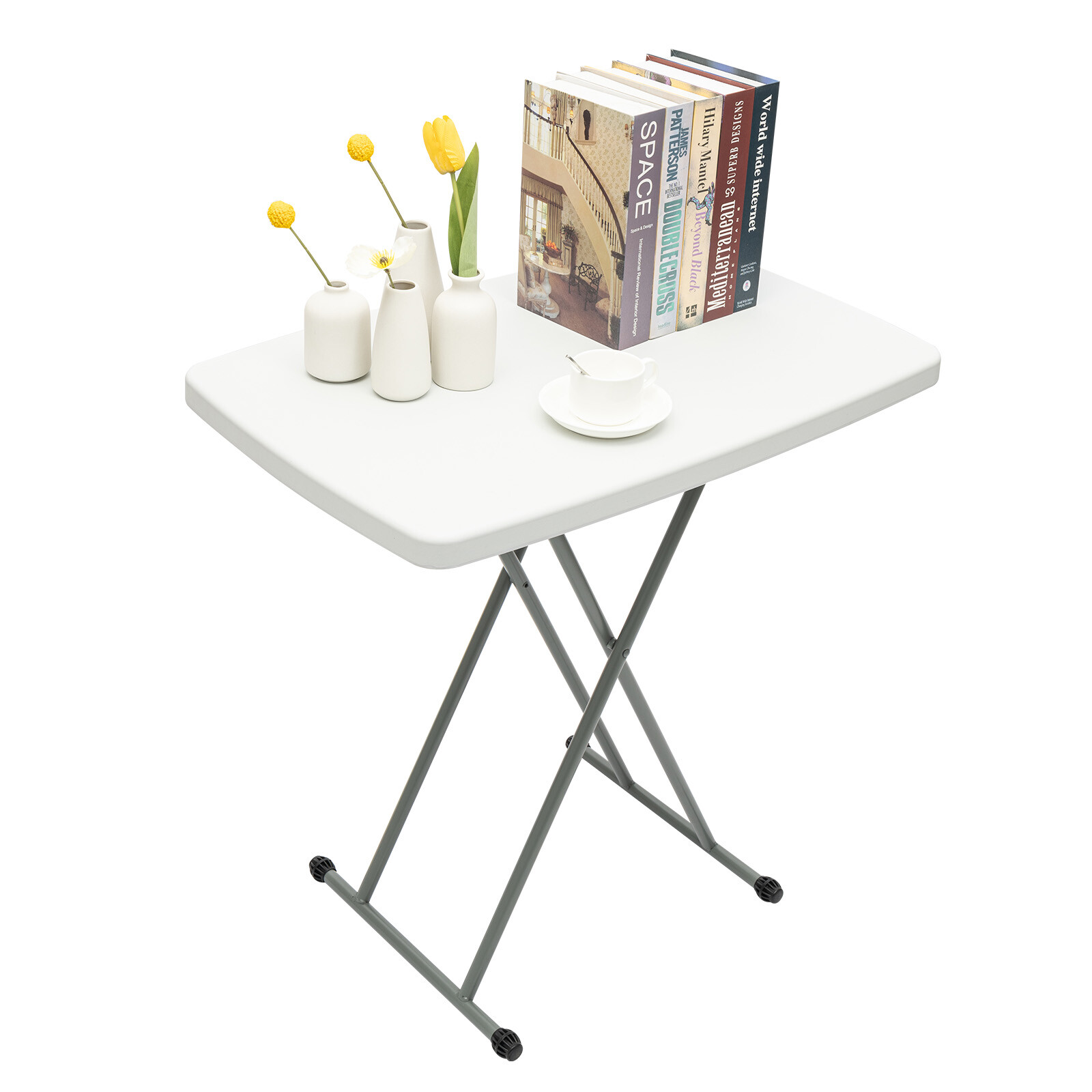 Portable Indoor Outdoor Folding Table Picnic Adjustable Height Camping Table