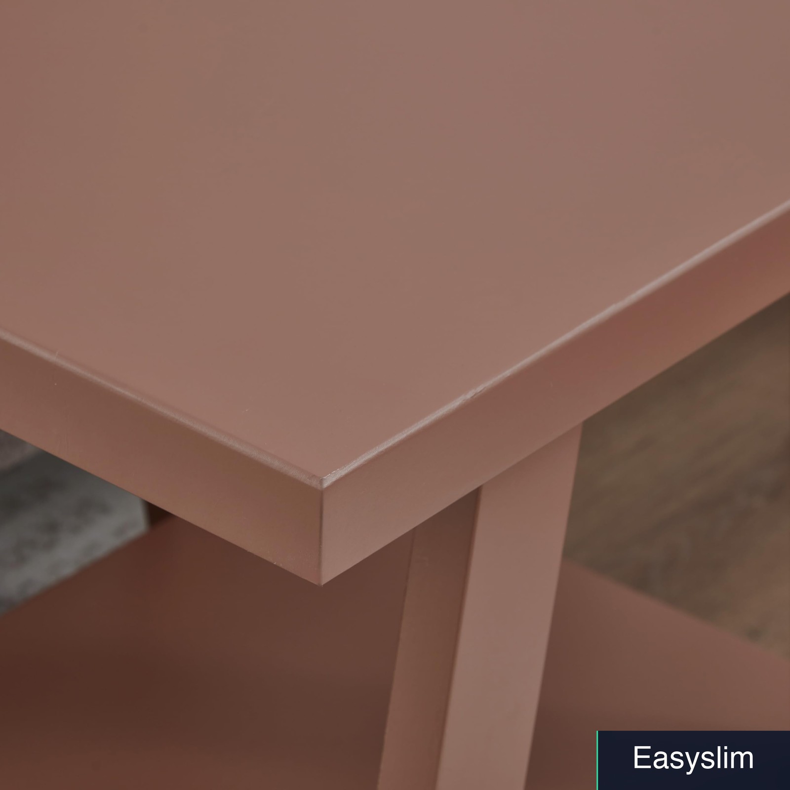 Red Contemporary Wood End Table with Under Shelf 24″W x 22″D x 23″H