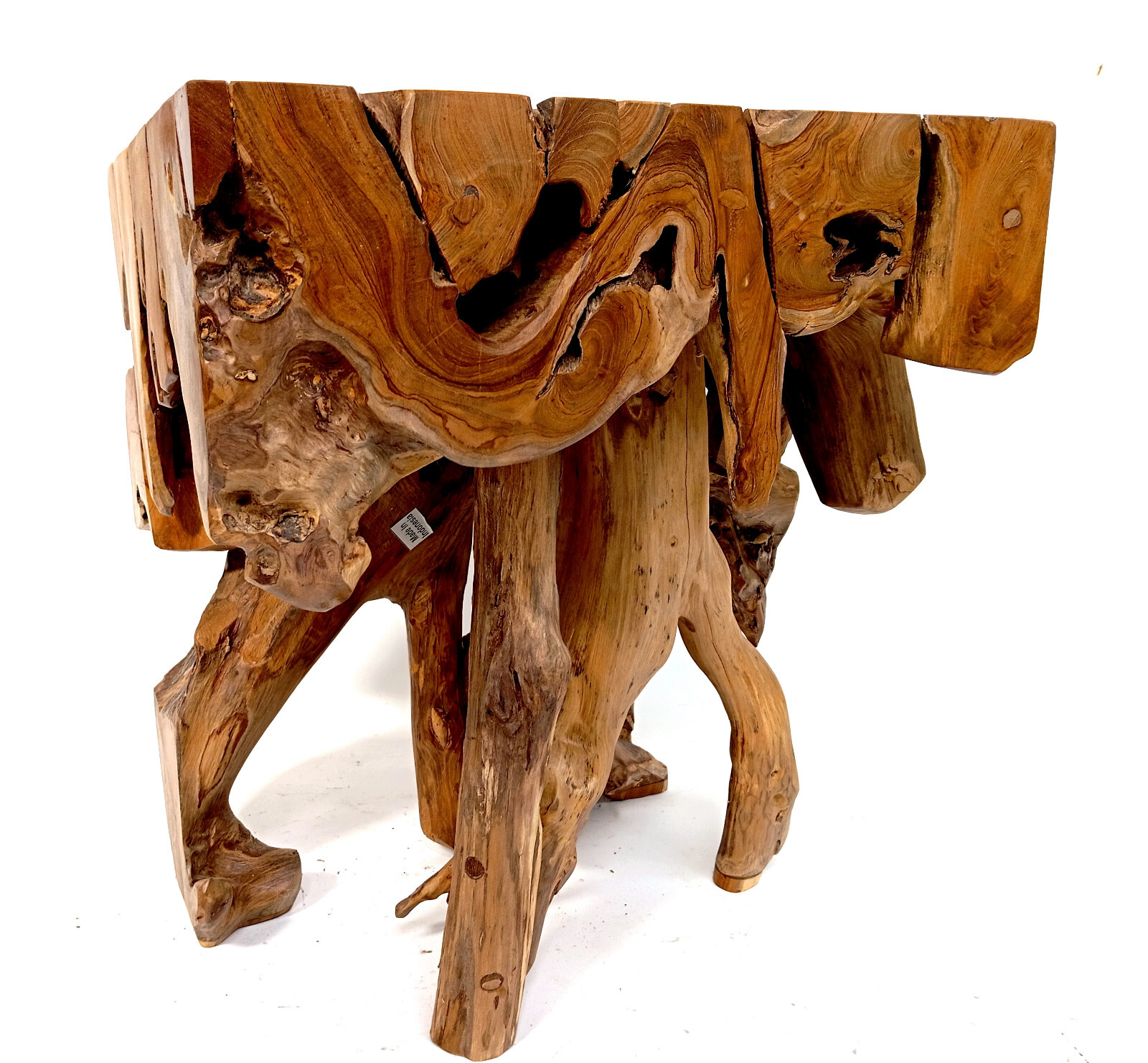 Teak Wood Side Table Root Wood Stool Solid Teak Wood Log Table