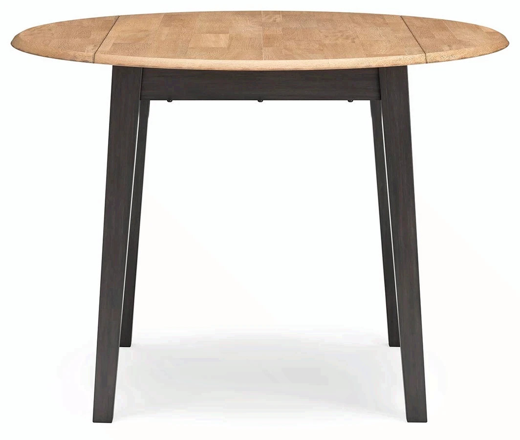 Gesthaven Contemporary Dining Drop Leaf Table with 4 Legs – Natural/Brown Color