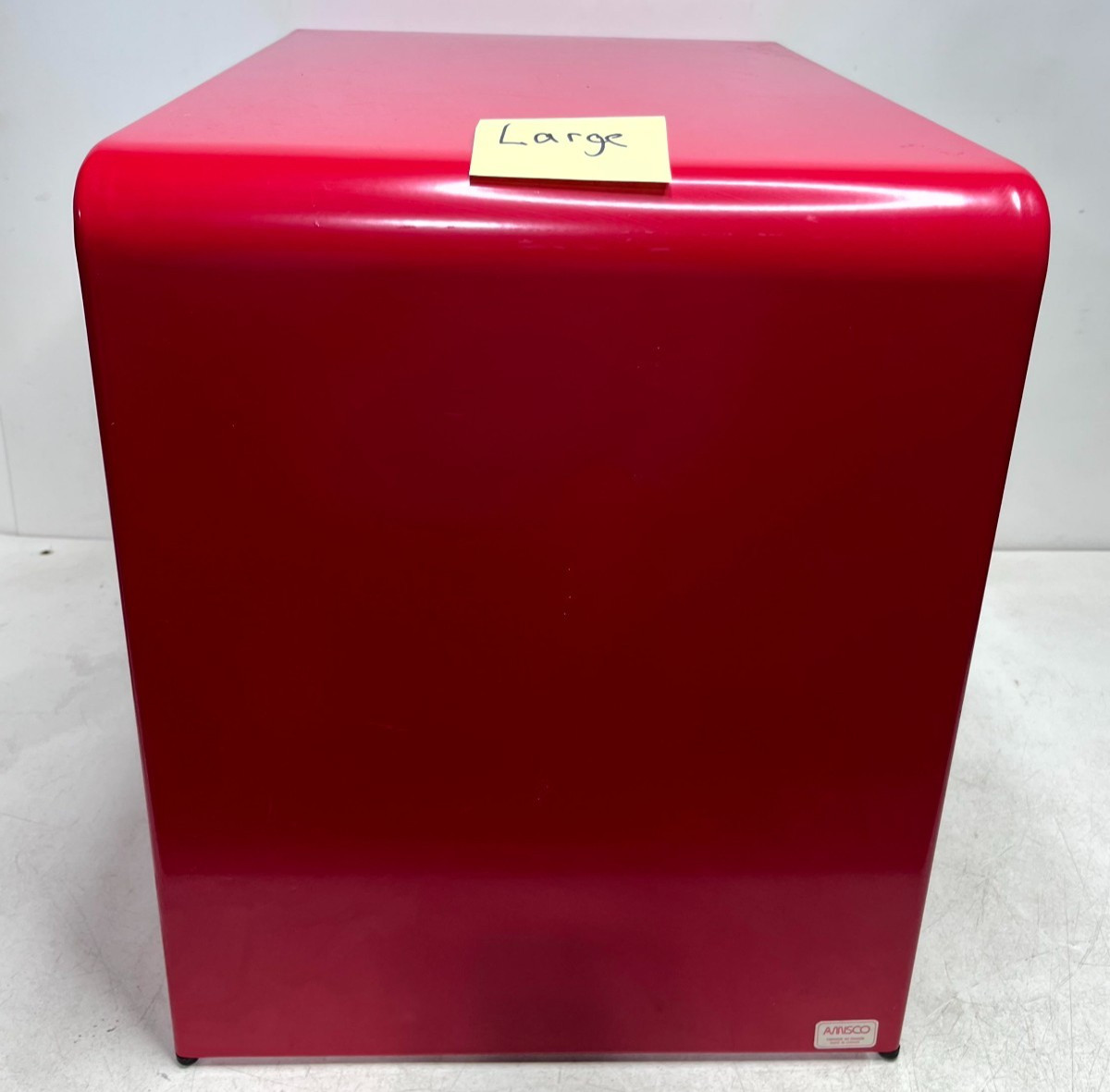 Vintage Amisco Red Nesting Tables Set of 3 Large Metal Made in Canada