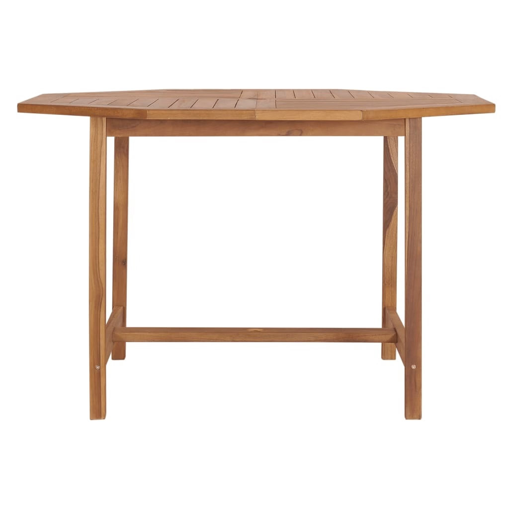 Dining Table Natural teak Solid teak wood 47.2 x 47.2 x 29.5 in
