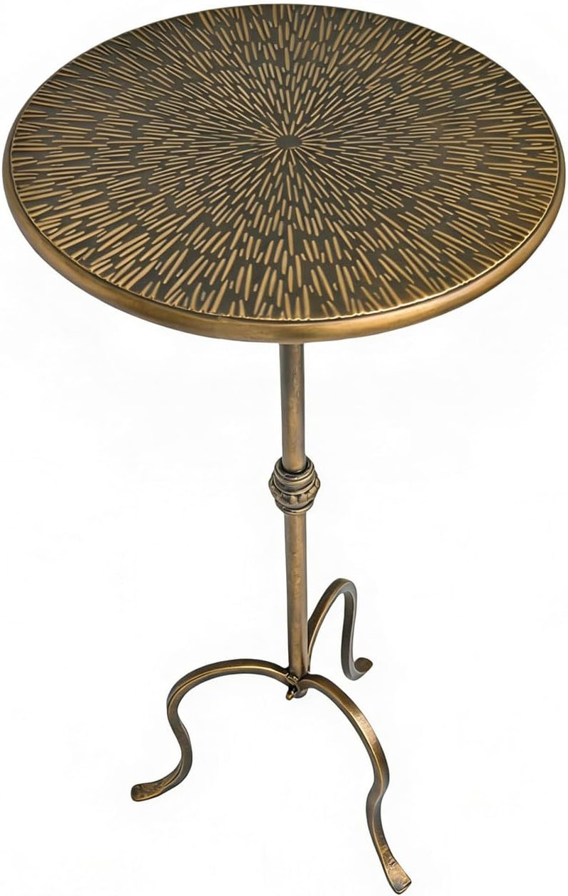 Metal Side Table, Martini Style Coffee Table Vintage Small Round Aceent Table 23