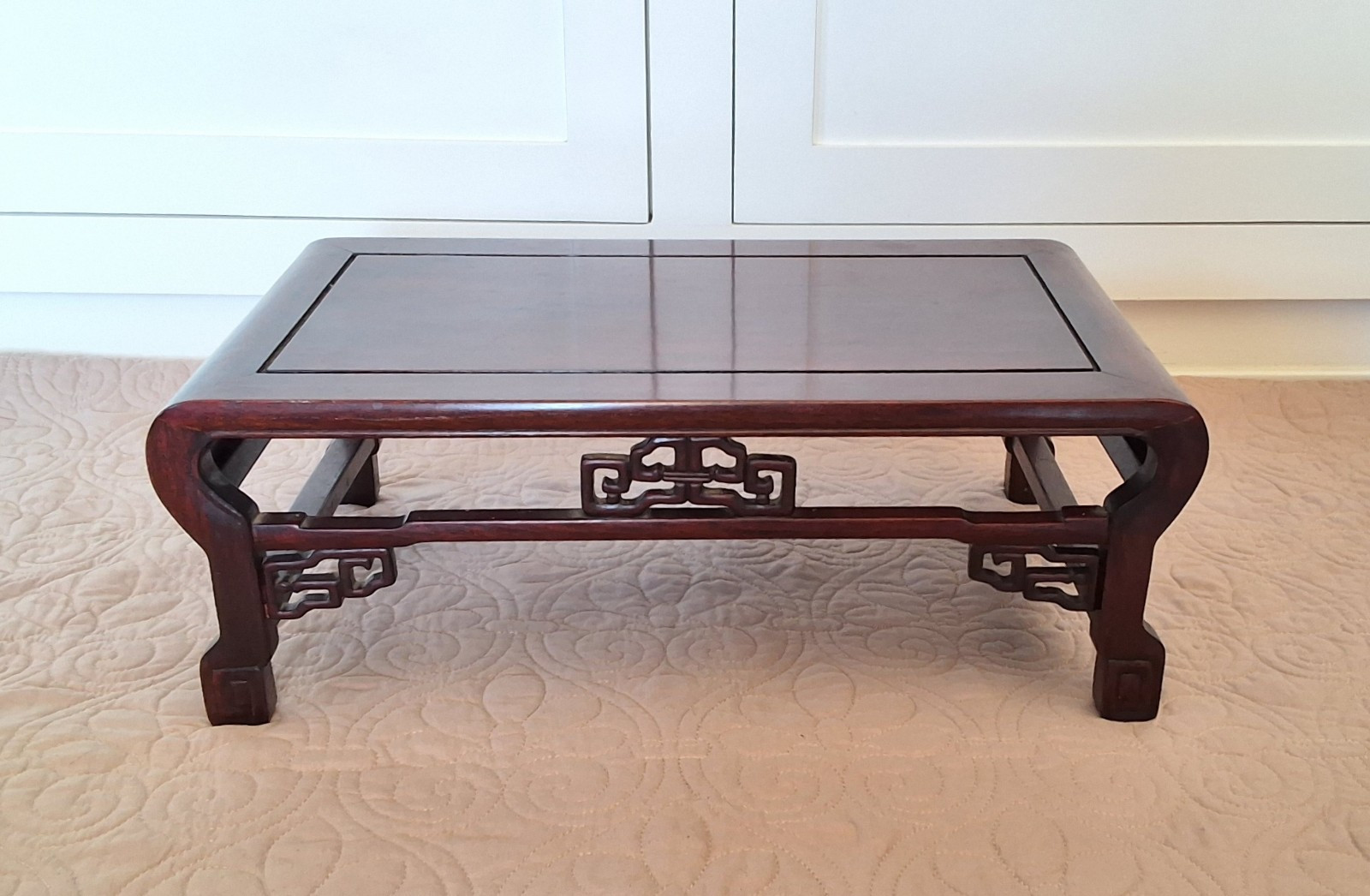 MCM Asian ROSEWOOD Rectangular Table Shrine Alter Bonsai Chestnut Brown 16.75″