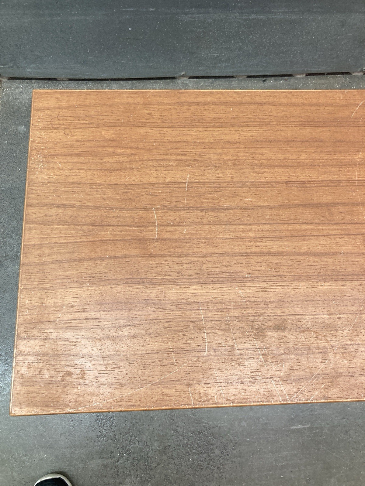 Book Matched Teak Veneer Table Portable By Bent Silberg Møbler DENMARK MCM: READ