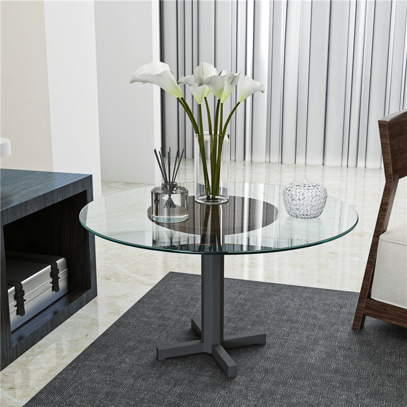 20″-36″ Round Tempered Glass Table Top 1/4” Inch Thick Round Polished Edge