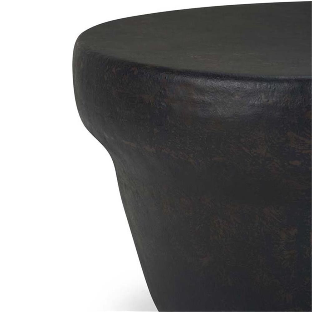 Simpli Home Garvy Industrial 33 ” Metal Coffee Table in Rustic Bronze
