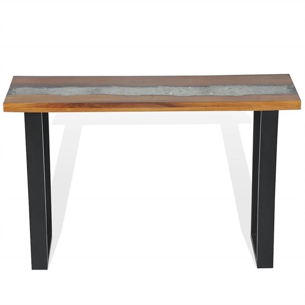 Pemberly Row Contemporary 39.4″X13.8″X29.5″ Teak Console Table in Brown