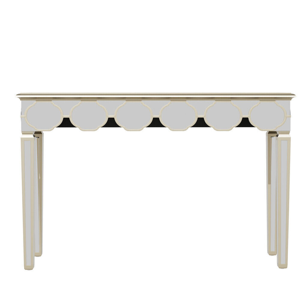 Highly Glossy Mirrored Console Table 47.2″ Long Silver Glam Entryway Sofa Tables