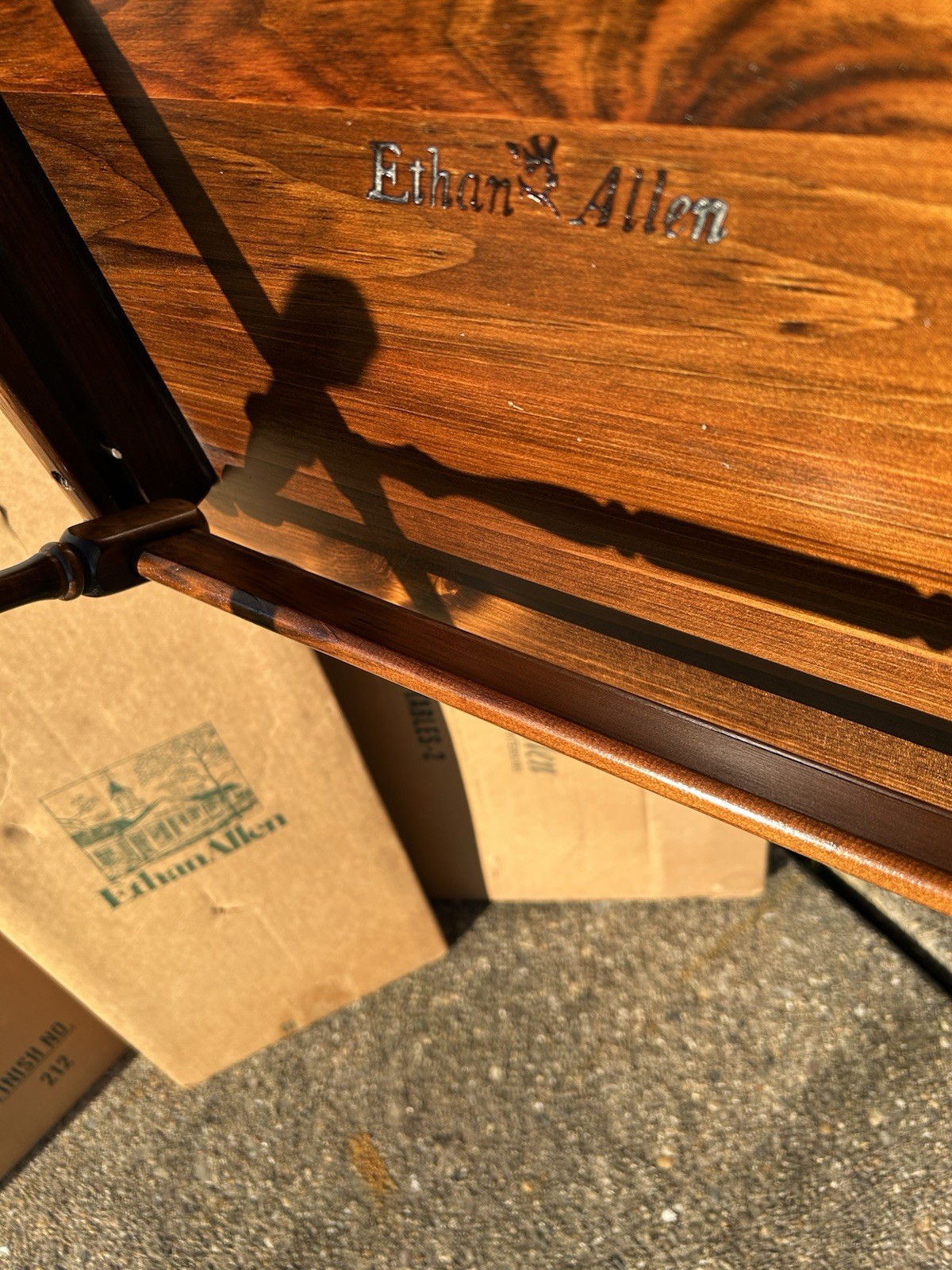 SUPER RARE!! Ethan Allen Old Tavern Treat Tables (4) With Stand & Original Boxes