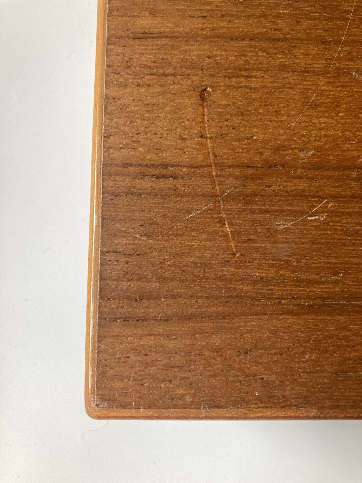 Book Matched Teak Veneer Table Portable By Bent Silberg Møbler DENMARK MCM: READ