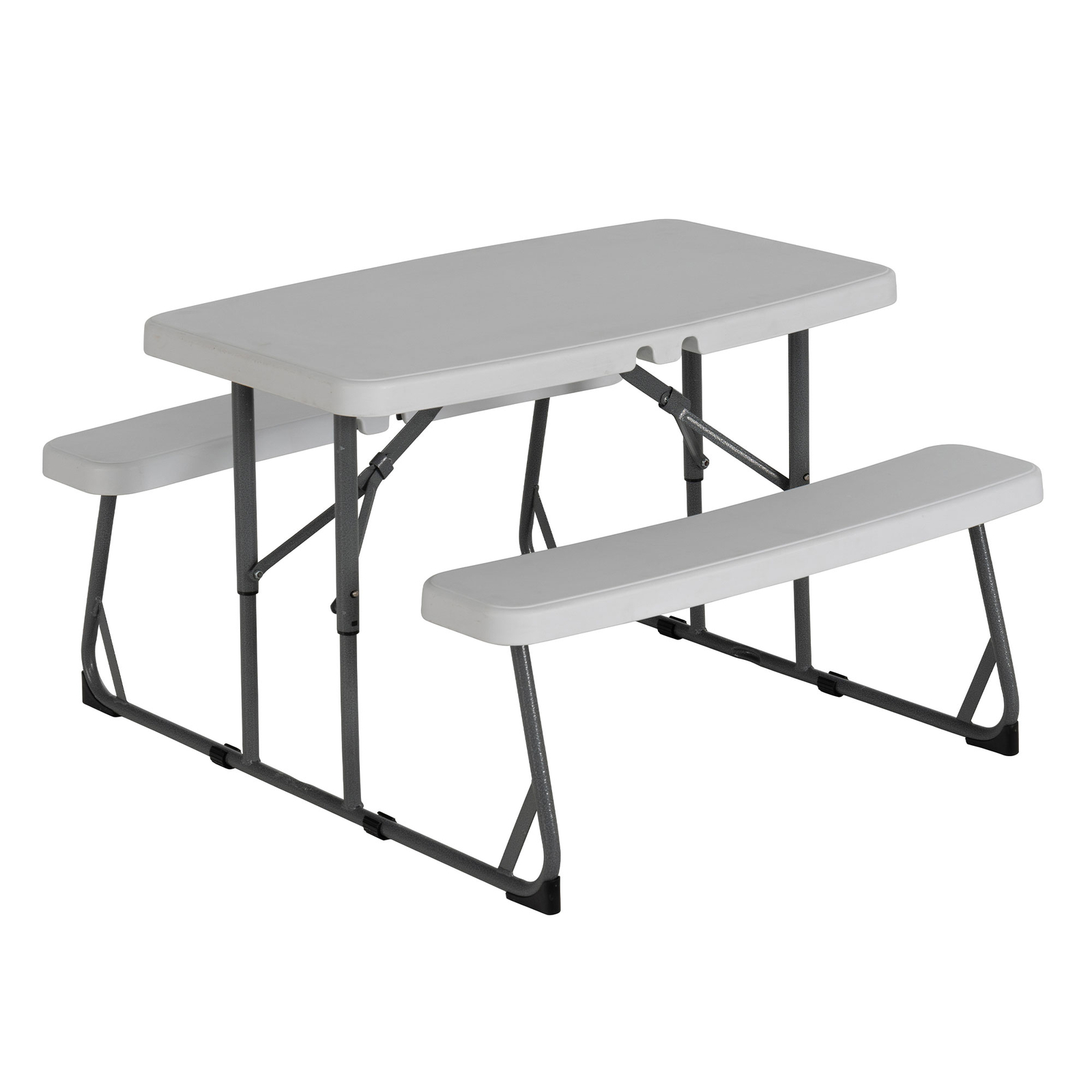 Peakform 37.8″ Rectangular Folding Picnic Table Bench Seating, White (Open Box)