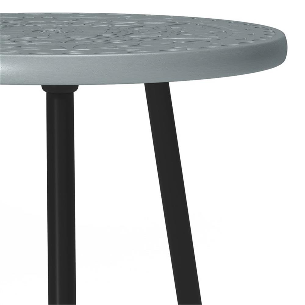 Sherbourne 17 inch Wide Metal Side Table in Gray