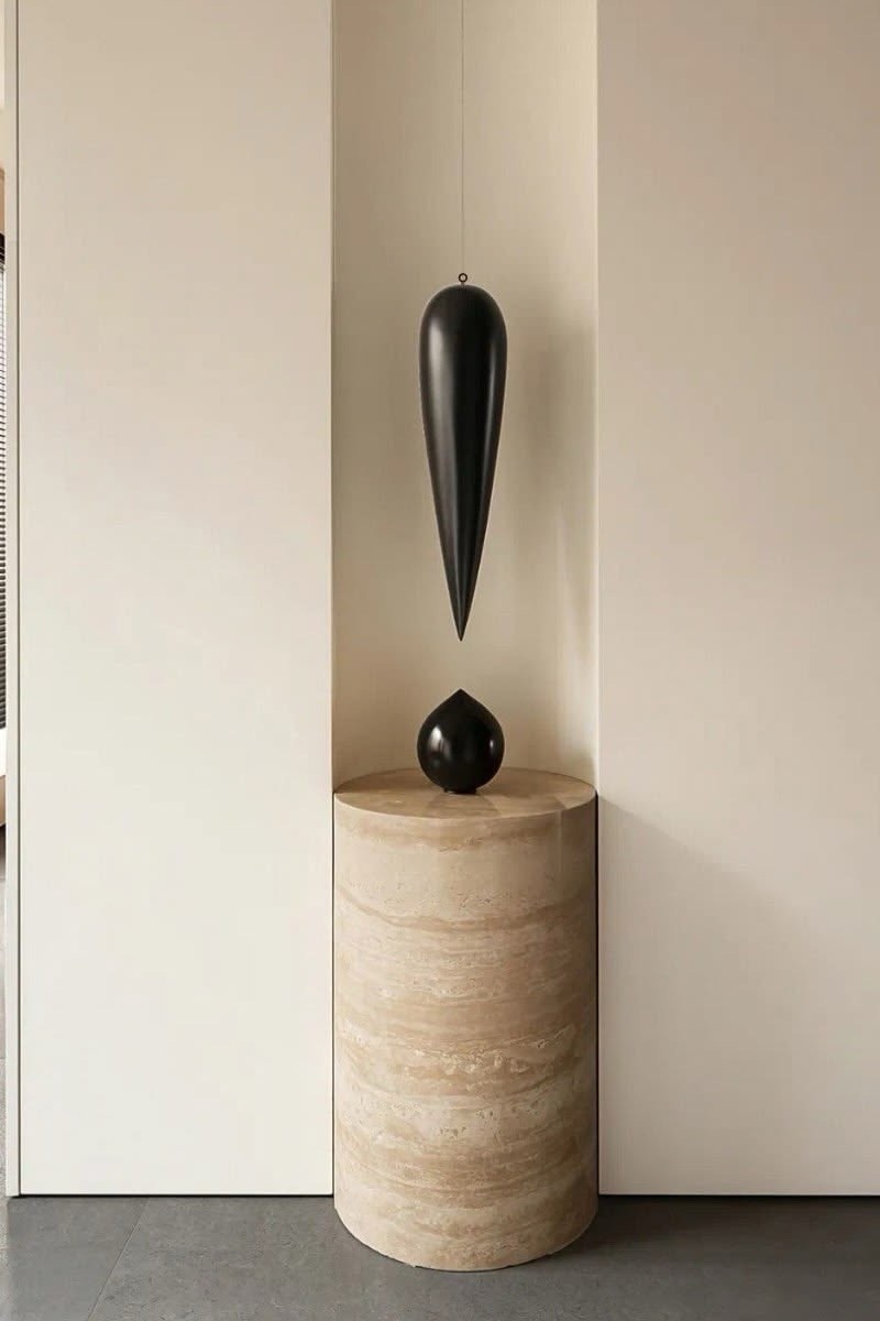 West Elm Wood Cylindrical Stool Side Table