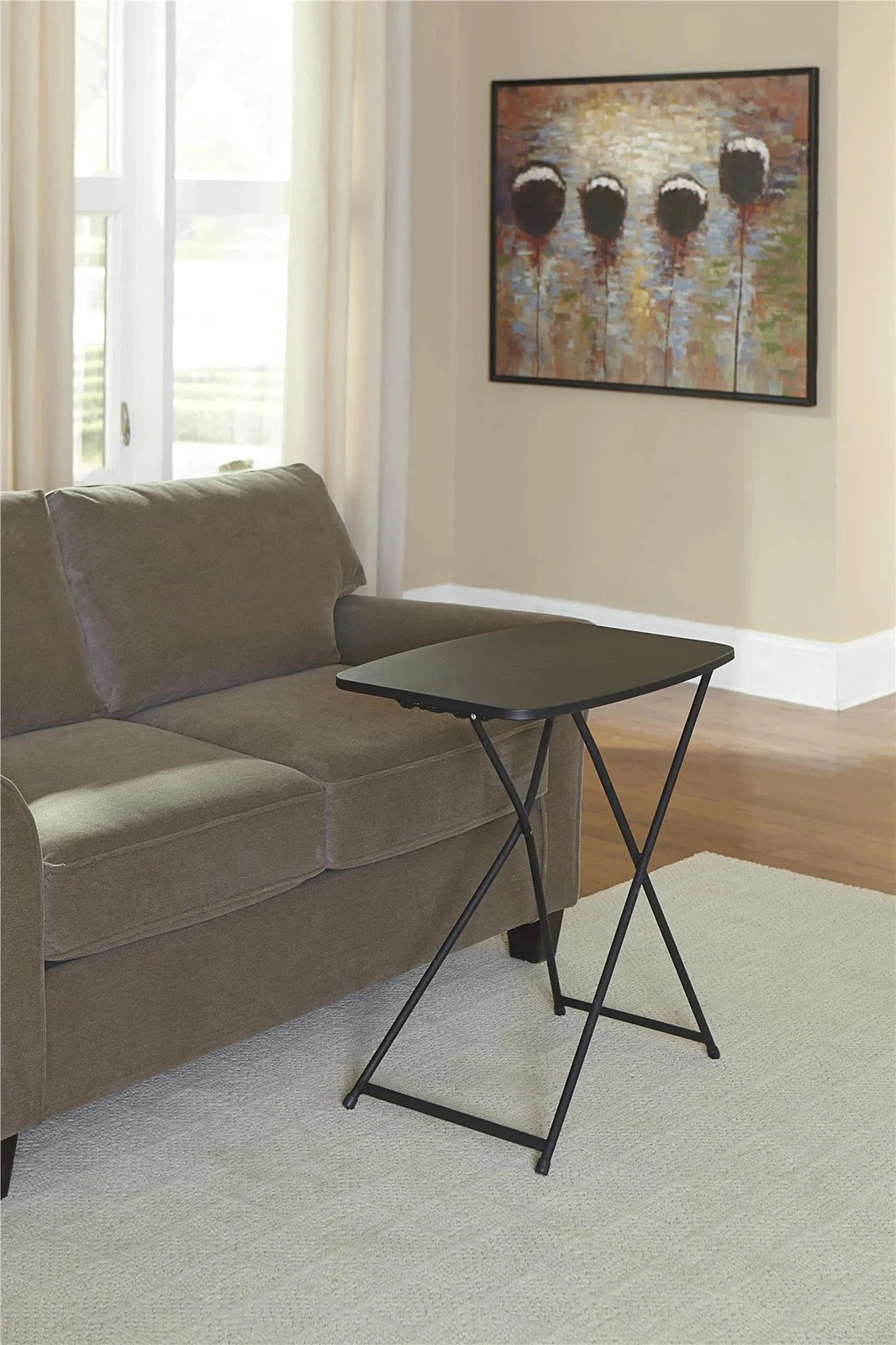 Mainstays 26″ Adjustable Height Personal Folding Table, Black