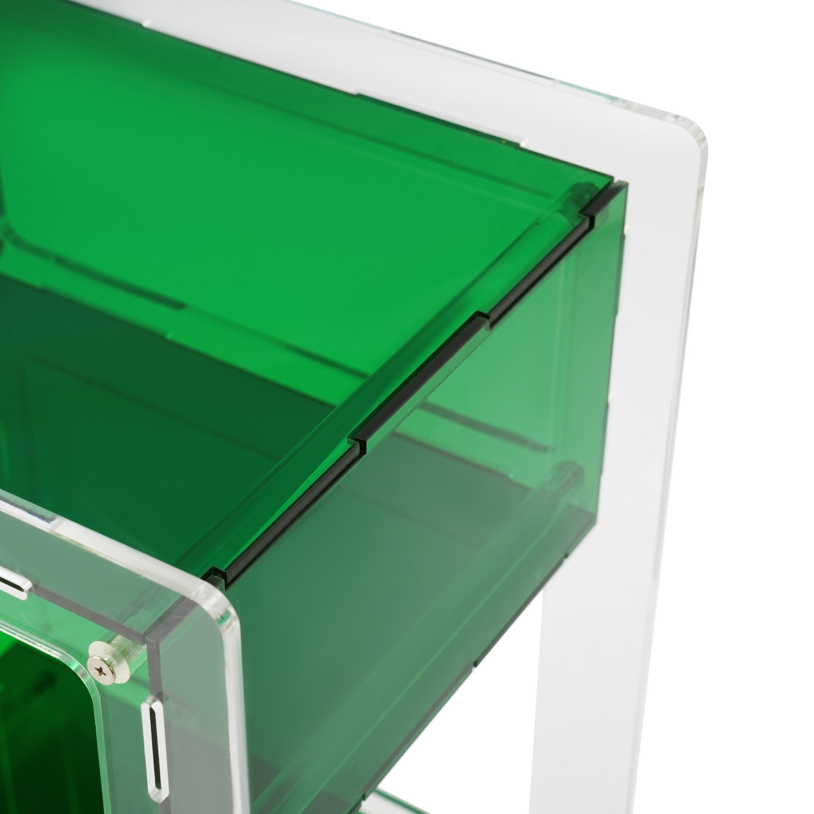 Acrylic Side Table, Acrylic Nightstand Green for Bedroom&Living Room Side Table