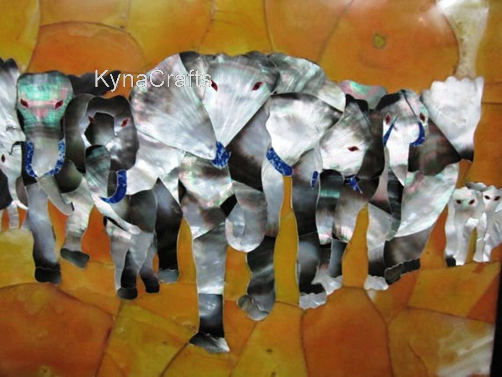 Marble Living Room Table Top Animal Pattern Inlay Work Wall Decor 15 x 18 Inches