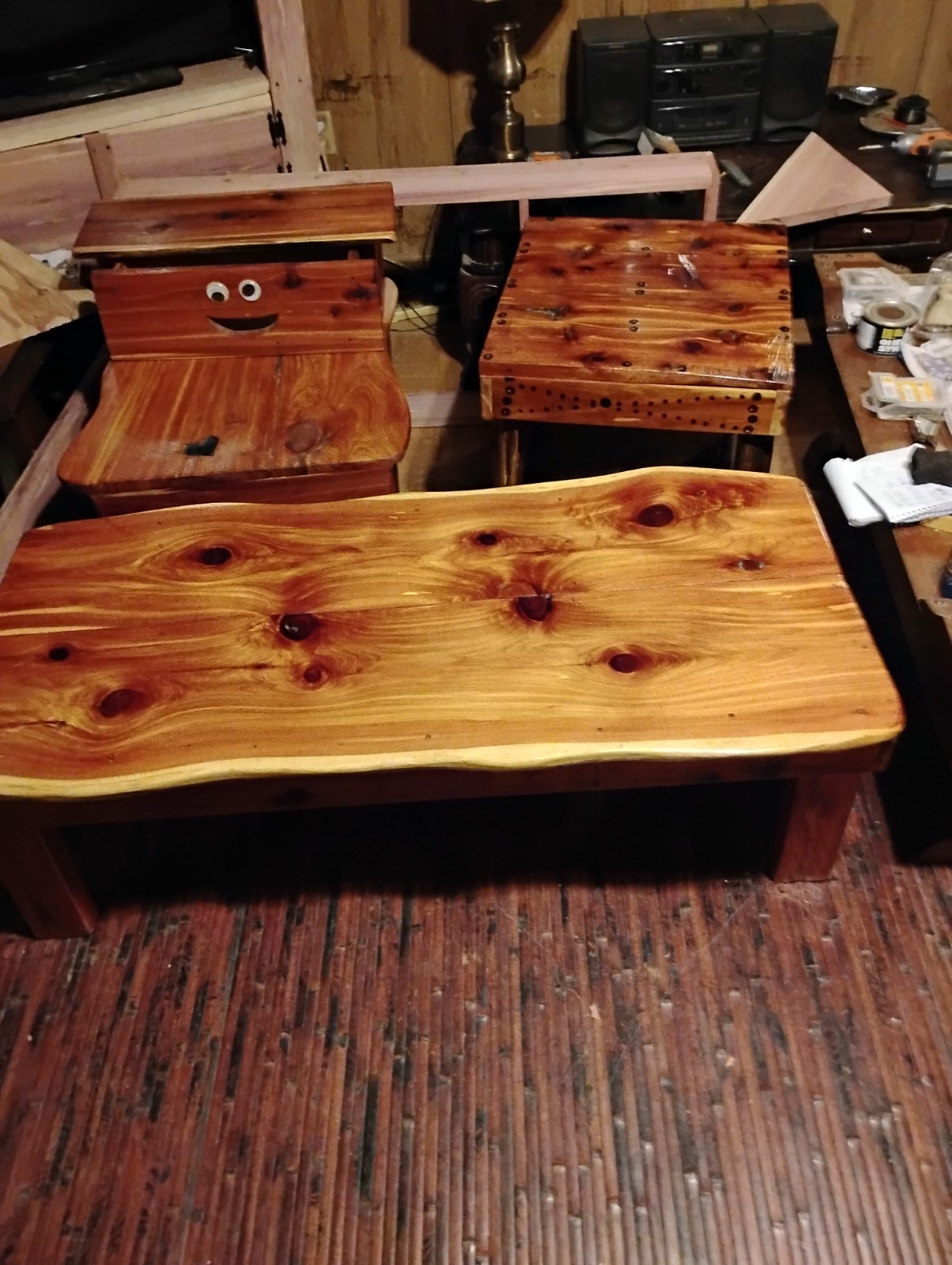 Handmade Scatter End table And Coffee Table Set