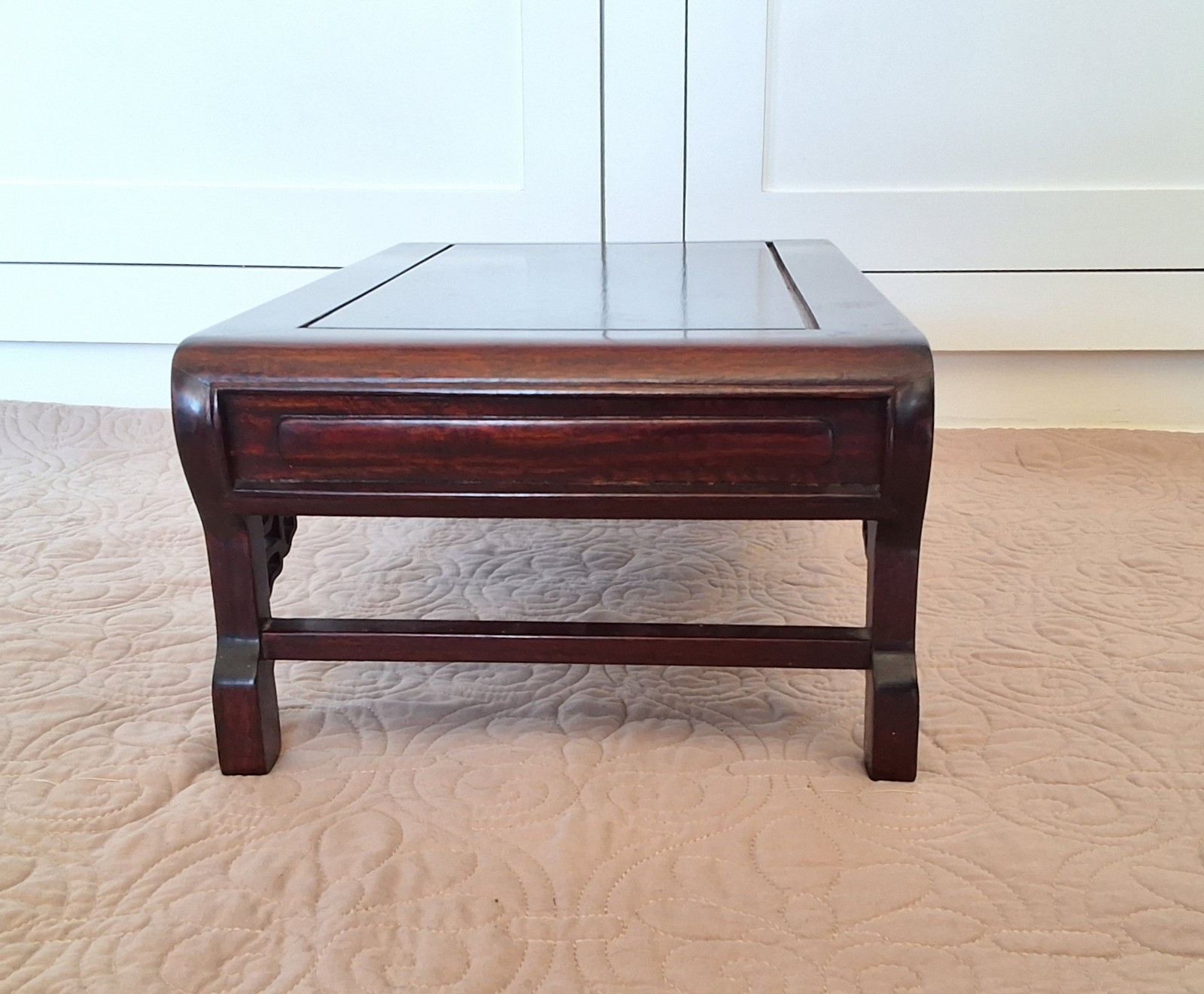 MCM Asian ROSEWOOD Rectangular Table Shrine Alter Bonsai Chestnut Brown 16.75″
