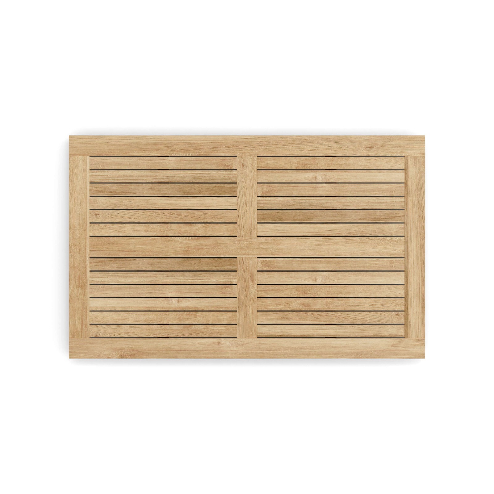RECTANGULAR TEAK TABLE TOP 48″W 30″D WITH PROTECTED TOP COAT