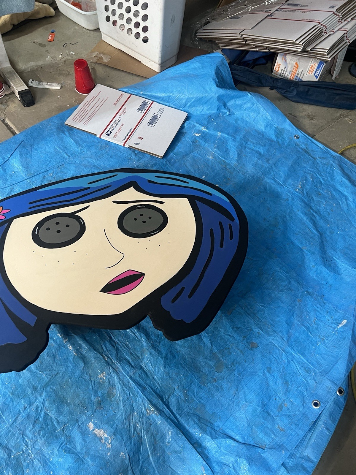 Coraline Coffee Table special order 40×30 Free shipping. By hypnotic Art design