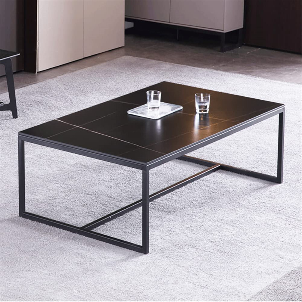 Unique Modern Marble Rectangle Coffee Table Living Room Accent Sofa Center Table